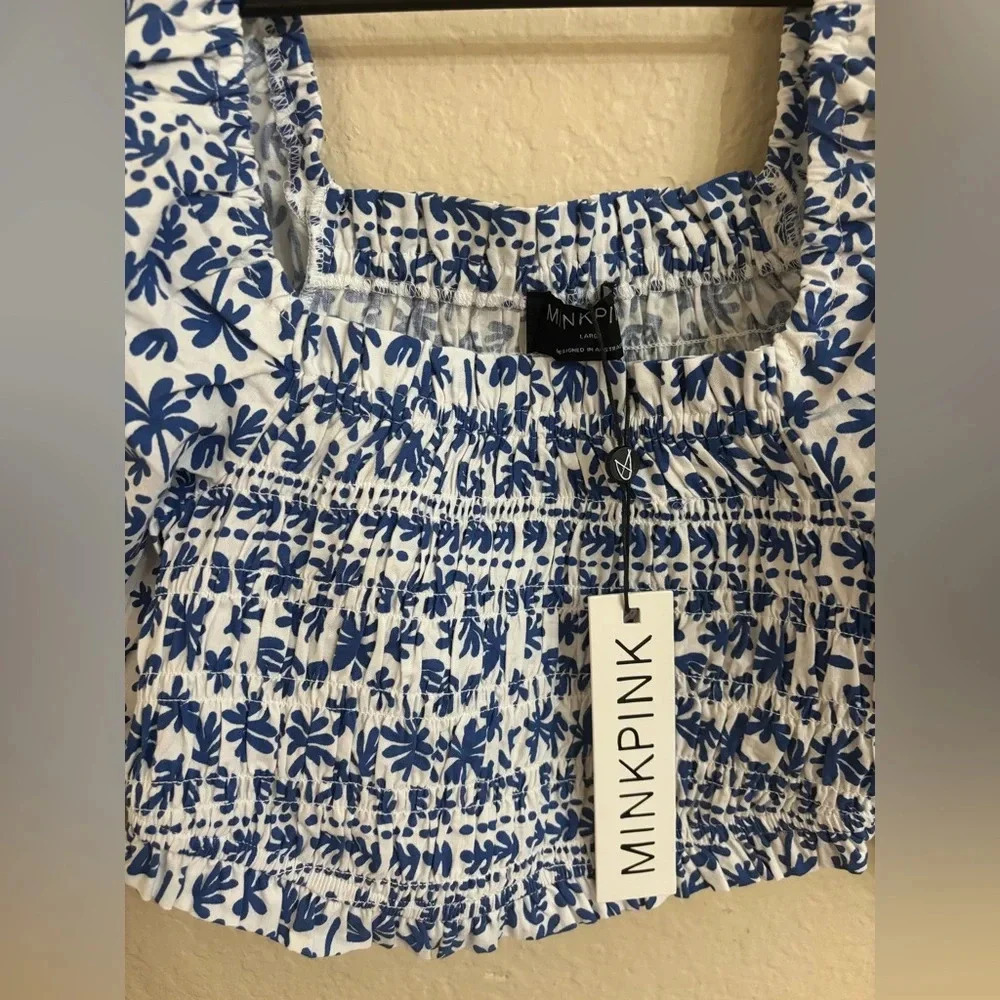 NWT Minkpink Ithica Shirred Top - Picture 4 of 5
